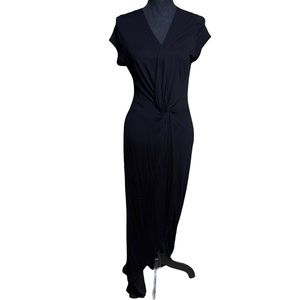NWT Rolla Coster Black Twist Front High Low Maxi Wrap Dress Women's L Large